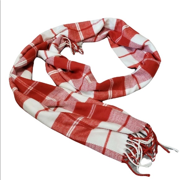 Lands' End Accessories - ☃️Lands End Red and White Checkered Scarf